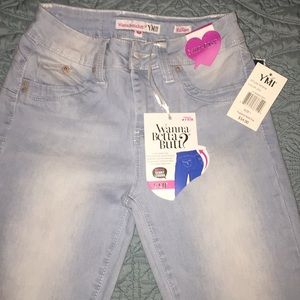 YMI Wanna Bigger Butt light colored jeans mid rise